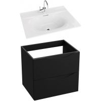 LaVita Kolorado umywalka z szafką 60 cm zestaw meblowy czarny mat/biały (5900378324720, 5908211416205)