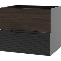 Megstyl Avella szafka 60x45,8x50 cm podumywalkowa wisząca czarna-orzech 2516