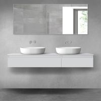 Oltens Vernal zestaw mebli łazienkowych 160 cm z blatem szary mat 68355700