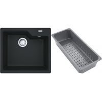 Franke Urban zlewozmywak granitowy z wkładką ociekową 56x50 cm onyx 114.0741.980