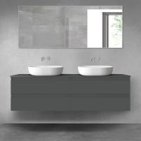 Oltens Vernal zestaw mebli łazienkowych 160 cm z blatem grafit mat 68359400