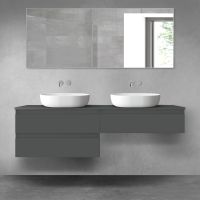 Oltens Vernal zestaw mebli łazienkowych 160 cm z blatem grafit mat 68444400