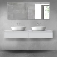 Oltens Vernal zestaw mebli łazienkowych 160 cm z blatem szary mat 68373700