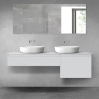Oltens Vernal zestaw mebli łazienkowych 160 cm z blatem szary mat 68343700