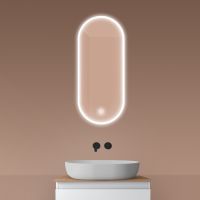 Oltens Nordlis lustro 40x90 cm owalne z oświetleniem z przodu z matą grzewczą 64103000