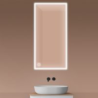 Oltens Nordlis lustro 60x120 cm prostokątne z oświetleniem z przodu lustra z matą grzewczą 64107000