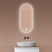 Oltens Nordlis lustro 40x90 cm owalne z oświetleniem od tyłu z matą grzewczą 64113000