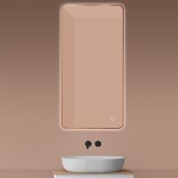 Oltens Nordlis lustro 60x120 cm prostokątne z oświetleniem od tyłu z matą grzewczą miedź szczotkowana 64121610