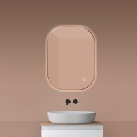 Oltens Nordlis lustro 60x80 cm prostokątne z oświetleniem od tyłu z matą grzewczą miedź szczotkowana 64126610