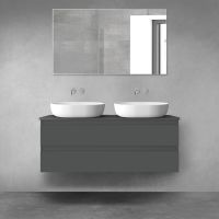 Oltens Vernal szafka 120 cm podumywalkowa wisząca z blatem grafit mat 68466400