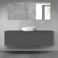 Oltens Vernal zestaw mebli łazienkowych 160 cm z blatem grafit mat 68475400