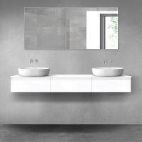 Oltens Vernal zestaw mebli łazienkowych 180 cm z blatem biały połysk 68487000