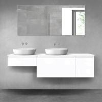 Oltens Vernal zestaw mebli łazienkowych 180 cm z blatem biały połysk 68520000