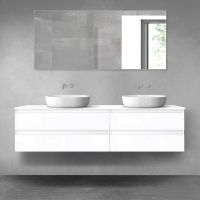 Oltens Vernal zestaw mebli łazienkowych 180 cm z blatem biały połysk 68551000