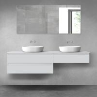 Oltens Vernal zestaw mebli łazienkowych 180 cm z blatem szary mat 68554700