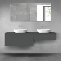 Oltens Vernal zestaw mebli łazienkowych 180 cm z blatem grafit mat 68556400
