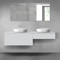 Oltens Vernal zestaw mebli łazienkowych 180 cm z blatem szary mat 68556700