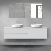 Oltens Vernal zestaw mebli łazienkowych 180 cm z blatem szary mat 68557700