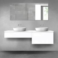 Oltens Vernal zestaw mebli łazienkowych 180 cm z blatem biały połysk 68558000