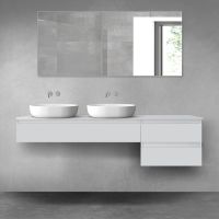 Oltens Vernal zestaw mebli łazienkowych 180 cm z blatem szary mat 68589700