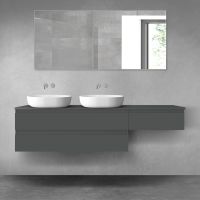 Oltens Vernal zestaw mebli łazienkowych 180 cm z blatem grafit mat 68591400