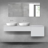 Oltens Vernal zestaw mebli łazienkowych 180 cm z blatem szary mat 68595700