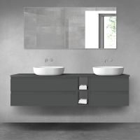 Oltens Vernal zestaw mebli łazienkowych 180 cm z blatem grafit mat 68637400