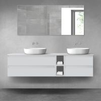 Oltens Vernal zestaw mebli łazienkowych 180 cm z blatem szary mat 68637700