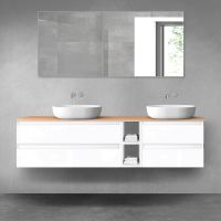 Oltens Vernal zestaw mebli łazienkowych 180 cm z blatem biały połysk/dąb 68638000