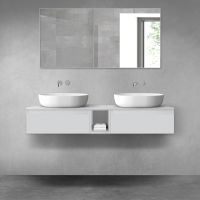 Oltens Vernal zestaw mebli łazienkowych 140 cm z blatem szary mat 68645700