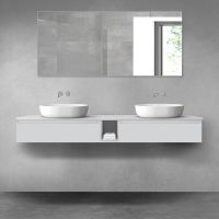 Oltens Vernal zestaw mebli łazienkowych 180 cm z blatem szary mat 68649700