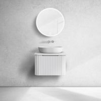 Oltens Hamnes szafka 60 cm podumywalkowa wisząca z blatem biały mat 68665000