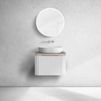 Oltens Hamnes szafka 60 cm podumywalkowa wisząca z blatem biały mat/dąb 68668000