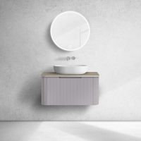 Oltens Hamnes szafka 80 cm podumywalkowa wisząca z blatem kaszmir/dąb 68672900