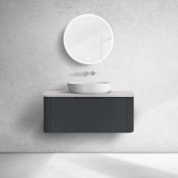 Oltens Hamnes szafka 100 cm podumywalkowa wisząca z blatem czarny mat/kaszmir 68675300