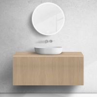 Zestaw Oltens Lun szafka podumywalkowa 120 cm z blatem dąb 68733060