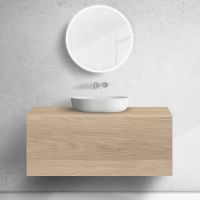 Zestaw Oltens Lun szafka podumywalkowa 120 cm z blatem dąb 68737060