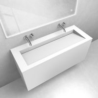 Zestaw Oltens Lun szafka podumywalkowa 120 cm z umywalką Stila LavaForm biały mat 68765000