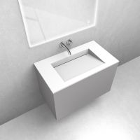 Zestaw Oltens Lun szafka podumywalkowa 80 cm z umywalką Stila LavaForm kaszmir/biały mat 68799900