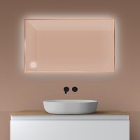 Oltens Nordlis lustro 60x100 cm prostokątne z oświetleniem od tyłu z matą grzewczą miedź szczotkowana 64111610