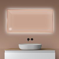 Oltens Nordlis lustro 60x120 cm prostokątne z oświetleniem od tyłu z matą grzewczą miedź szczotkowana 64112610