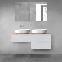 Oltens Vernal zestaw mebli łazienkowych 120 cm z blatem szary mat/dąb 68235700