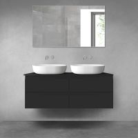 Oltens Vernal zestaw mebli łazienkowych 120 cm z blatem czarny mat 68214300