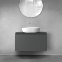 Oltens Vernal szafka 80 cm podumywalkowa wisząca z blatem grafit mat 68127400