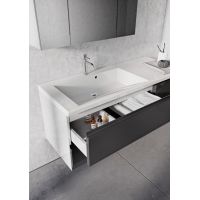 Oristo Brylant umywalka 125x50 cm meblowa prostokątna prawa biała UME-BR-125-92-P