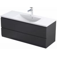 Oristo Brylant Uni szafka 119,6x45,5x50 cm podumywalkowa wisząca czarna OR36-SD2S-120-8-V3