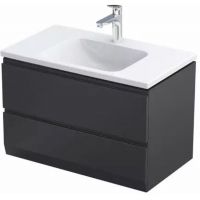 Oristo Brylant Uni szafka 79,6x45,5x50 cm podumywalkowa wisząca czarna OR36-SD2S-80-8-V3