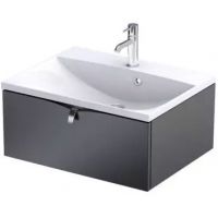 Oristo Siena szafka 59,6x45,5x25 cm podumywalkowa wisząca czarny mat OR45-SD1S-60-8