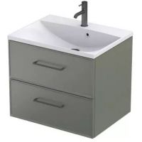 Oristo Lagom szafka 59,6x45,5x50 cm podumywalkowa wisząca oliwkowy mat OR53-SD2S-60-17