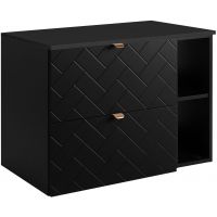 Zestaw Rodan Trend zestaw mebli łazienkowych 80 cm czarny (5906154450843, 5906154452168, 5906154451925)